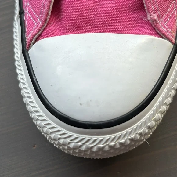 Converse Pink Canvas Sneakers with White Accents - Picture 15 of 16